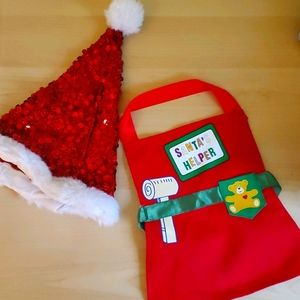 Build A Bear Sparkly Santa Hat with Apron